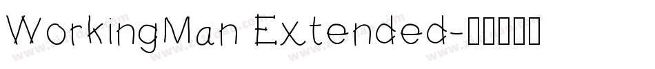 WorkingMan Extended字体转换